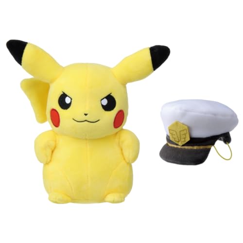 Takara Tomy Pokemon Plush Doll Captain Pikachu Polyester 930365 Removable Hat_2