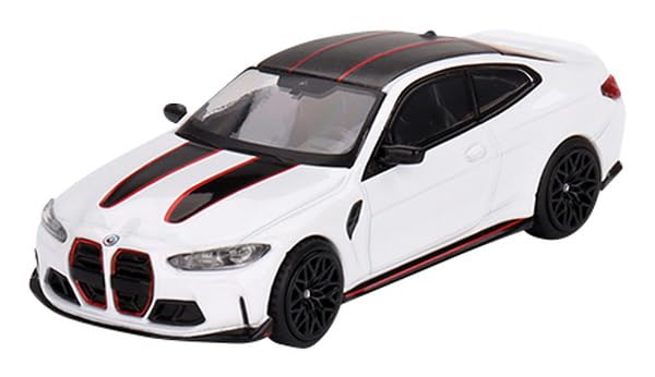 MINI GT x MiJo Exclusives 1/64 BMW M4 CSL Alpine White LHD Model Car MGT00683-MJ_1