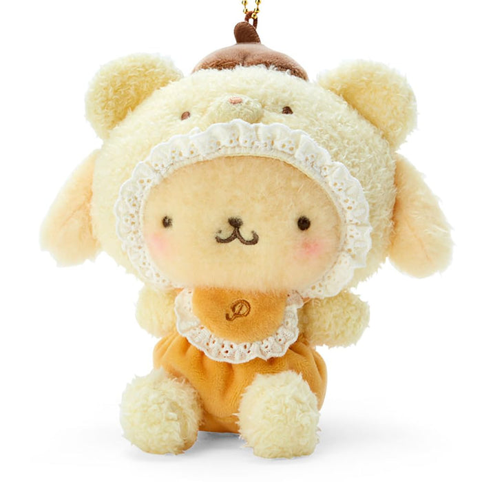 Sanrio Pompompurin Mascot Holder Keychain Lattekuma Baby 619060 W16.5xD9xH15.5cm_2