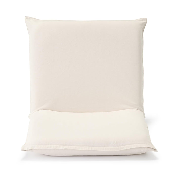 Muji Seat Chair Large Kinari W62.5xD68xH53cm 12911043 washed cotton canvas NEW_1