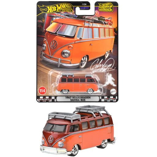 Mattel Hot Wheels Boulevard '67 Volkswagen Sambabus Diecast Miniature Car HRT62_1
