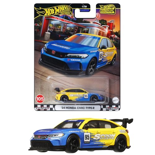 Mattel Hot Wheels 2024 Premium Boulevard '24 HONDA CIVIC TYPE-R Mini Car HRT61_1