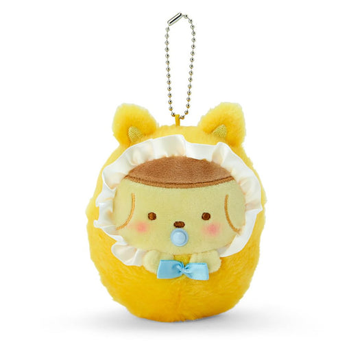 Sanrio Pompompurin Mascot Holder Keychain Baby Wrapping 978680 10x7.3x4cm NEW_1