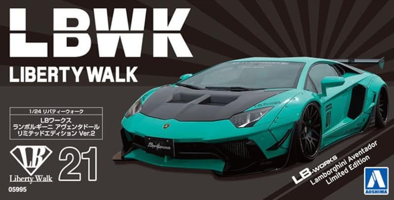 1/24 LIBERTY WALK No.21 LB-WORKS Lamborghini Aventador LTD Ver.2 Kit ‎AO05995_8