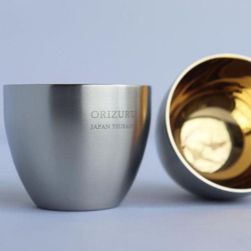 Nagao Tsubame Sanjo Guinomi pair set Origami crane 6xH5cm Made in Japan NEW_2