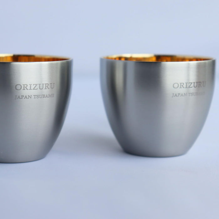 Nagao Tsubame Sanjo Guinomi pair set Origami crane 6xH5cm Made in Japan NEW_3