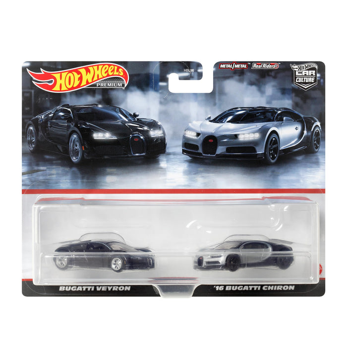 Mattel Hot Wheels HKF52 Premium 2-Pack Bugatti Veyron / '16 Bugatti Chiron NEW_4