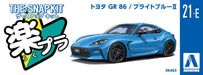 Aoshima 1/32 The Snap Kit Series Toyota GR86 Bright Blue Pre-Painted Kit 21-E_8