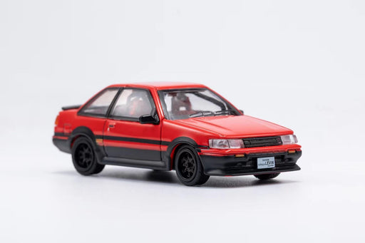 DIECASTTEAM 1/64 Toyota Corolla LEVIN RHD Red Diecast Model w/ Stand LL-009-24_2