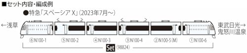 TOMIX N gauge 98824 Tobu N100 Series Spacia X Set 6-cars Model Railroad Train_4