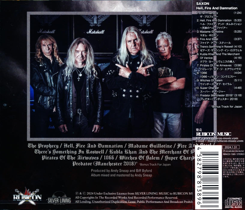 [CD] HELL, FIRE AND DAMNATION WITH BONUS TRACK Nomal Edition SAXON RBNCD-1389_5