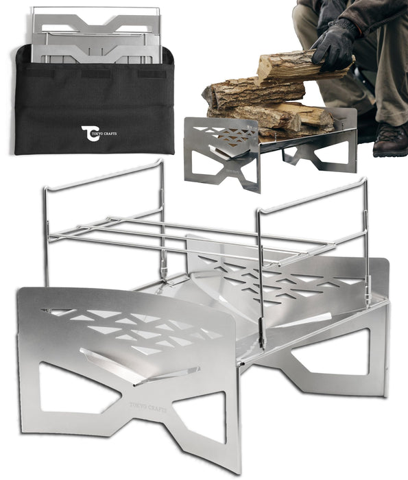Tokyo Crafts Makrite 2 New Type Bonfire Stand Folding Solo Lightweight TC-010R_1