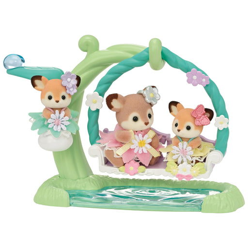 EPOCH Sylvanian Families Baby Deer swings waterfront friend Set FS-56 Doll Toy_1