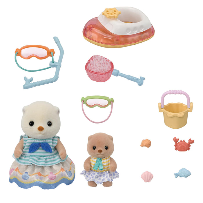 EPOCH Sylvanian Families Sea Otter Siblings Sea Play Set Doll & Furniture FS-57_5