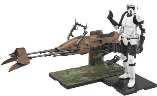 Star Wars Return of the Jedi Scout Trooper&Speeder Bike Model kit BANDAI NEW_1