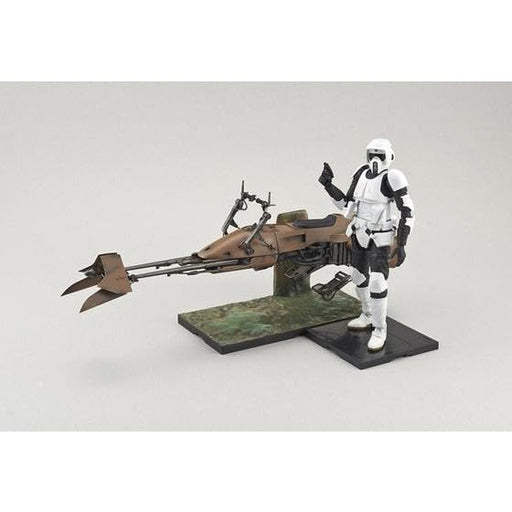 Star Wars Return of the Jedi Scout Trooper&Speeder Bike Model kit BANDAI NEW_2