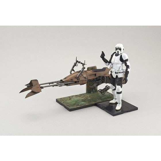 Star Wars Return of the Jedi Scout Trooper&Speeder Bike Model kit BANDAI NEW_2