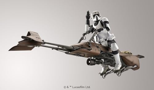 Star Wars Return of the Jedi Scout Trooper&Speeder Bike Model kit BANDAI NEW_4