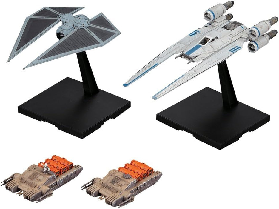 BANDAI SPIRITS 1/144 Star Wars U-WING FIGHTER & TIE STRIKER Plastic Model Kit_1