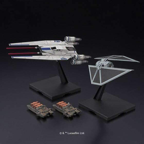 BANDAI SPIRITS 1/144 Star Wars U-WING FIGHTER & TIE STRIKER Plastic Model Kit_2