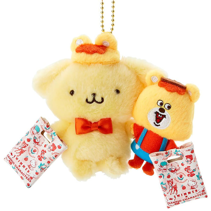 Sanrio Pompompurin Mascot Holder Keychain SWIMMER 10x11x5cm 475491 Polyester NEW_2