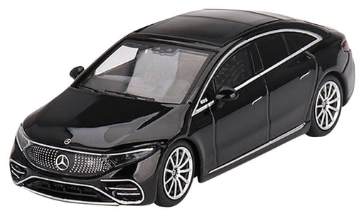 MINI GT 1/64 Mercedes-Benz EQS 580 4MATIC Black LHD Diecast Toy MGT00694-L NEW_1