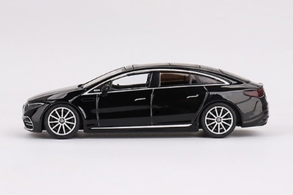 MINI GT 1/64 Mercedes-Benz EQS 580 4MATIC Black LHD Diecast Toy MGT00694-L NEW_3