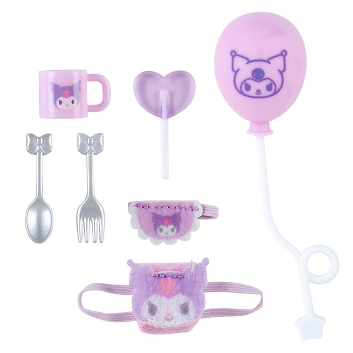 Sanrio KUROMI Pitatto Friends Mini Accessory Set 604607 PVC, ABS, Polyester NEW_2