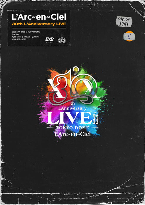 L'Arc-en-Ciel 30th L'Anniversary LIVE 3 DVD Standard Edition KSBL-6381 J-Rock_1