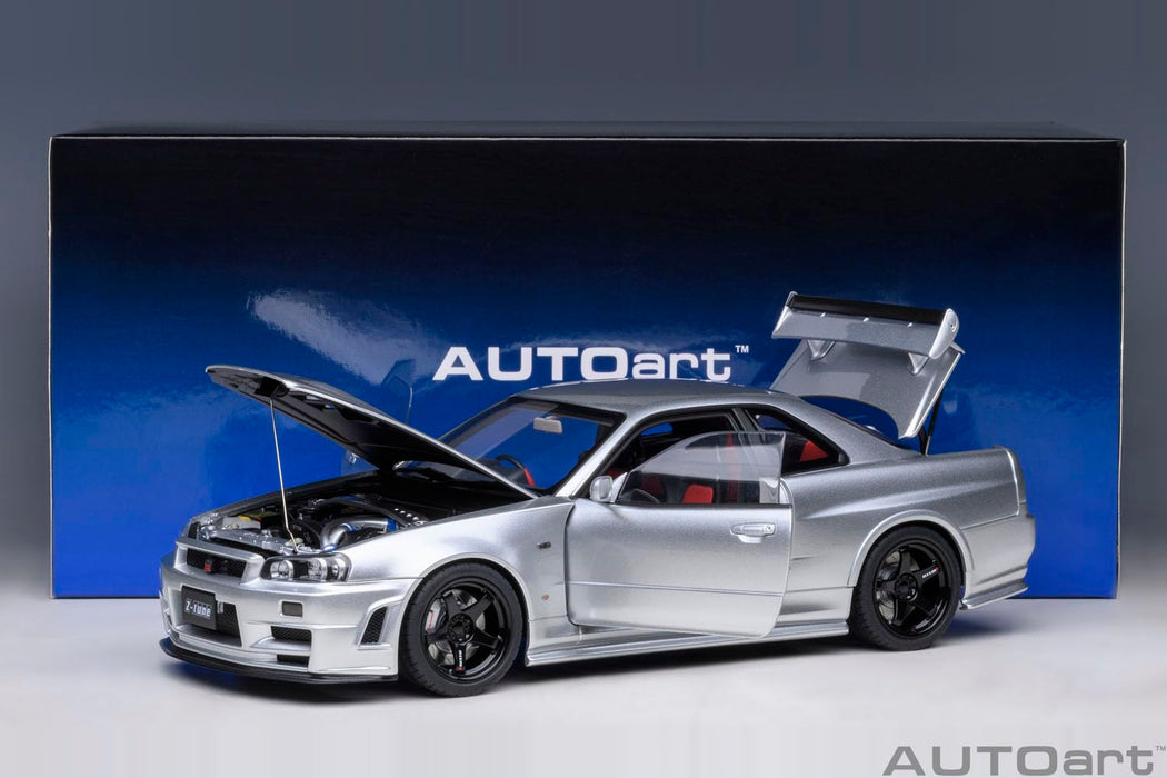 AUTOart 1/18 NISSAN SKYLINE NISMO R34 GT-R Z-tune Z-tune 77461 Silver Diecast_7