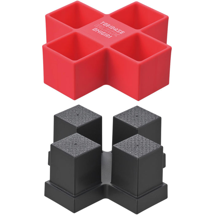 Akebono Tobidase onigiri block mold CH-2118 Red Made in Japan 102x102xH47mm NEW_2