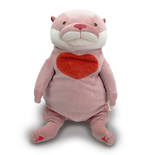 Shinada Global Mochi-Kawauso Otter Heart Pink L Plush 22x22x30cm MOKW-0400HP NEW_1