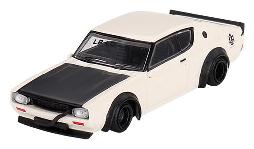 MINI GT 1/64 Nissan Skyline Kenmeri Liberty Walk White RHD DiecastToy MGT00702-R_1