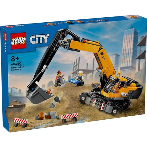 LEGO City Constraction Excavator 60420 633 piece ABS Multicolor Block Toy NEW_2