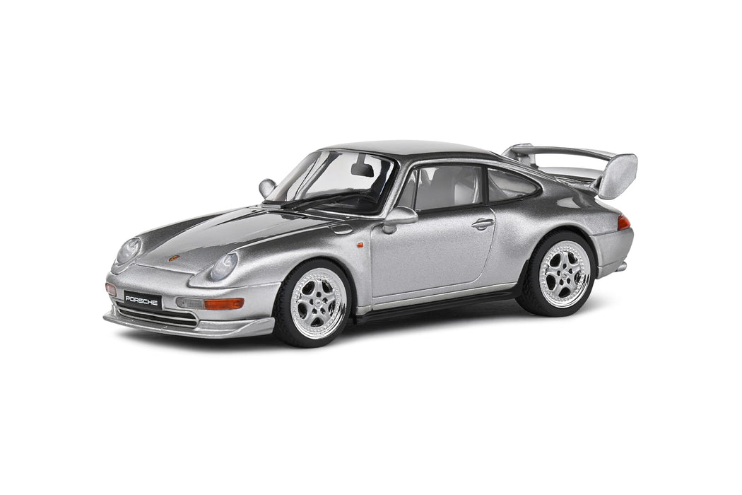 Solido 1/43 Porsche 993 RS Clubsports 1993 Silver Mini Diecast Car 421438195 NEW_1