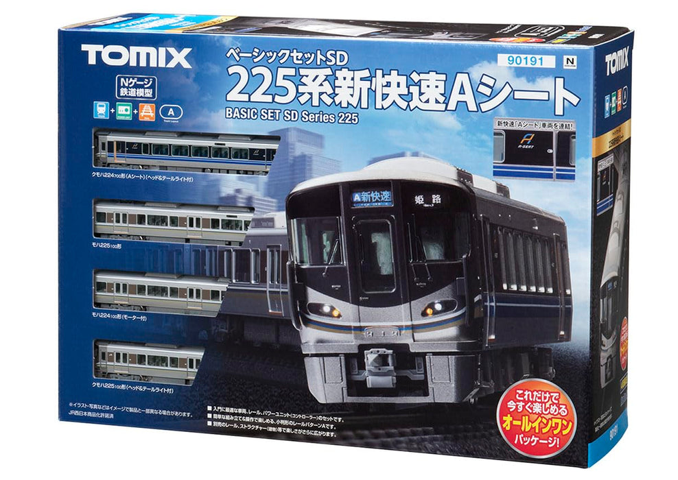 TOMIX 90191 N Gauge BASIC SET SD Series 225 New Rapid A Seat 4-Car Model Train_1