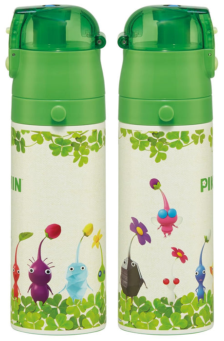 Skater Vacuum Insulation Mug Bottle 470ml Pikmin Water Bottle with Strap SDC4-A_4
