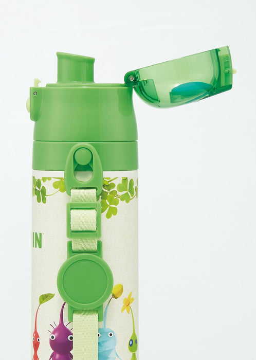 Skater Vacuum Insulation Mug Bottle 470ml Pikmin Water Bottle with Strap SDC4-A_8