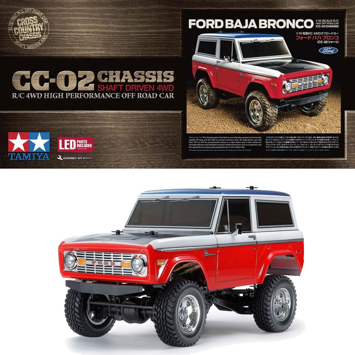 Tamiya 1/10 RC Car Series No.736 Ford Baja Bronco (CC-02 Chassis) Kit 58736 NEW_1