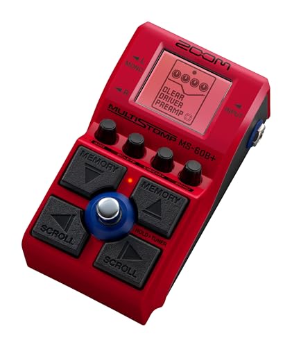 ZOOM MS-60B+ Multi-Stomp Foot Pedal Red with 97 Effects Amp Models for Bass NEW_2