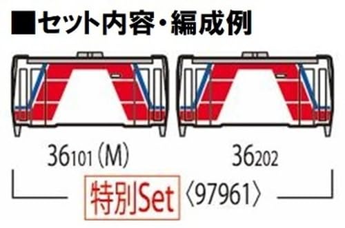 Tomix N gauge Ltd/ed. Sanriku Railway Type 36 40th Anniv. 2-Car Set 97961 NEW_3