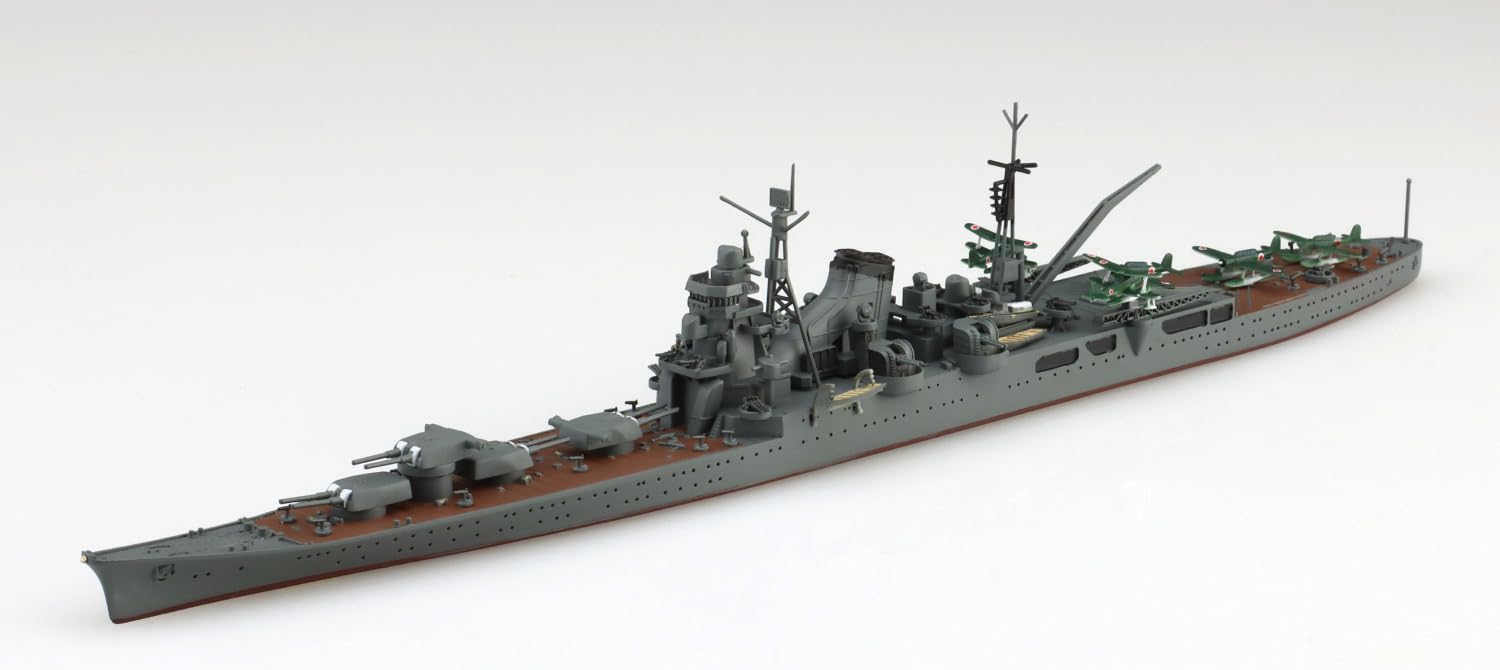 Aoshima 1/700 Water Line Series No.331 IJN Heavy Cruiser Tone Plastic Model Kit_2