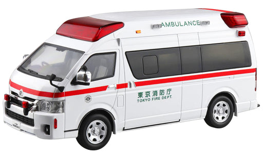 Aoshima 1/32 Rakupla Snap Kit No.02-HM Toyota Himedic Ambulance Colored Kit NEW_1