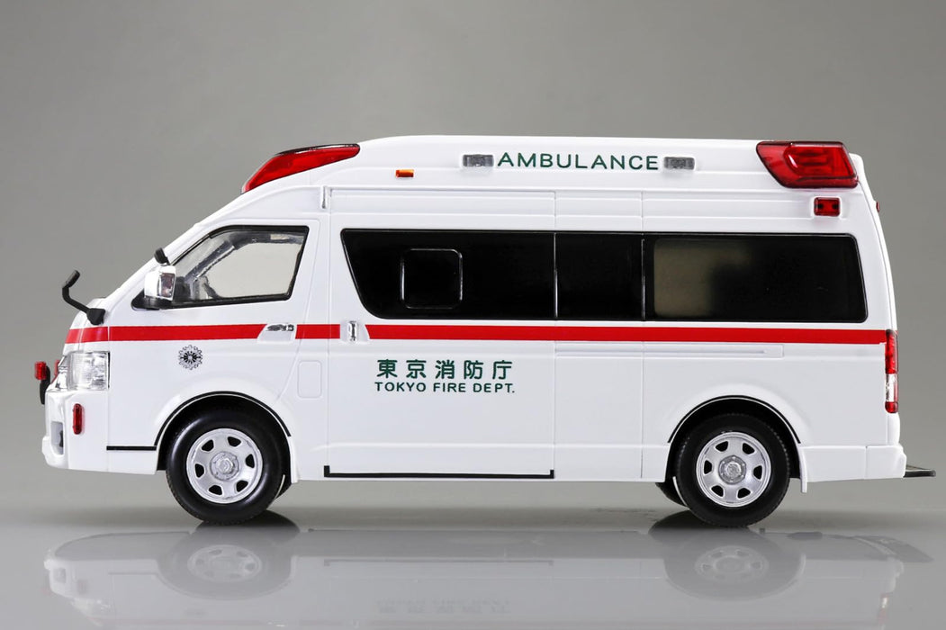 Aoshima 1/32 Rakupla Snap Kit No.02-HM Toyota Himedic Ambulance Colored Kit NEW_4