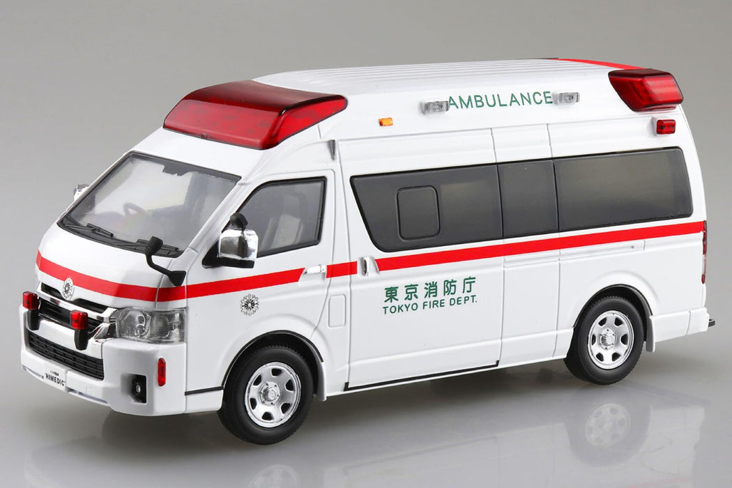 Aoshima 1/32 Rakupla Snap Kit No.02-HM Toyota Himedic Ambulance Colored Kit NEW_6