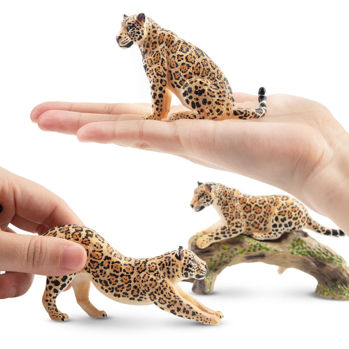 TOYMANY Pack in 7 pcs Jaguar Parent and Child Figure Realistic Animal Model NEW_2
