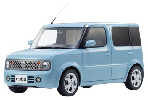 Kyosho samurai 1/18 NISSAN CUBE KSR18060AB Light Blue Resin Miniature Model Car_1