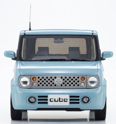 Kyosho samurai 1/18 NISSAN CUBE KSR18060AB Light Blue Resin Miniature Model Car_4