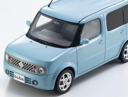 Kyosho samurai 1/18 NISSAN CUBE KSR18060AB Light Blue Resin Miniature Model Car_6