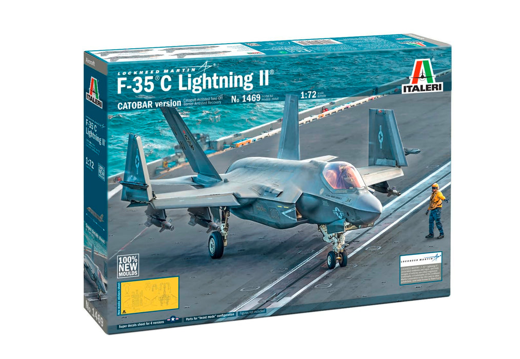 Italeri 1/72 US Navy F-35C Lightning II Plastic Model Kit IT1469 Air Plane NEW_1